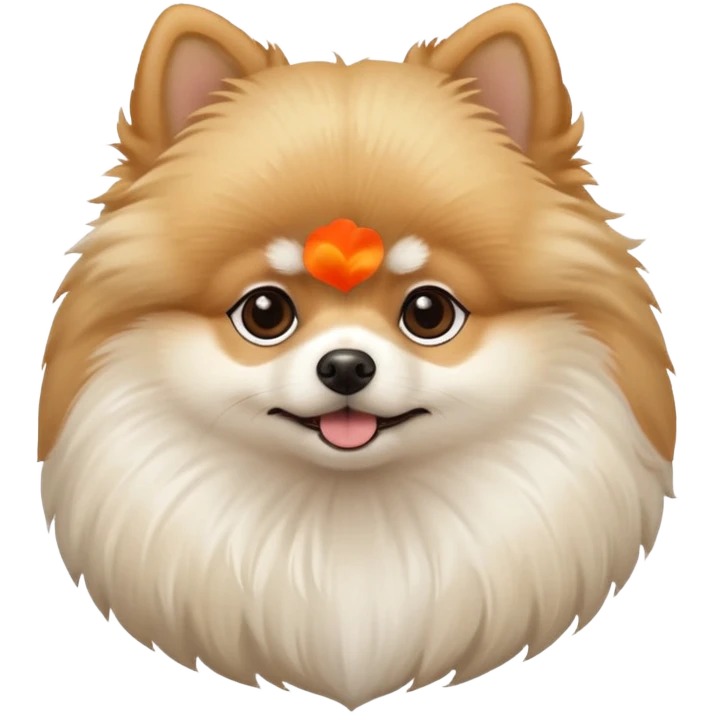 Pomeranian white beige emoji