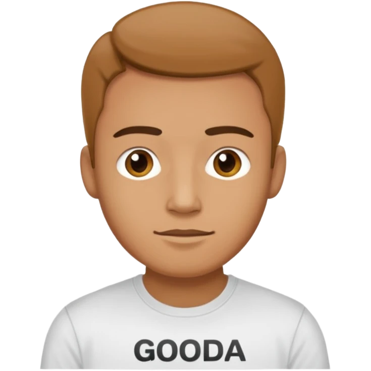 guy with "good qa" text on tshirt emoji