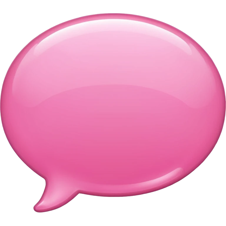 Pink texting bubble no face on it
 emoji