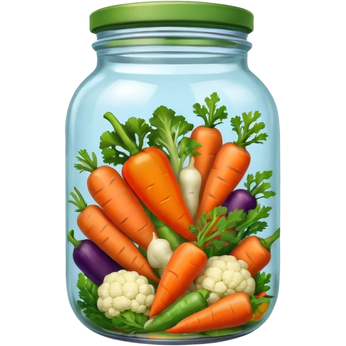 a mix jar of carrót, peppers and cauliflower






 emoji