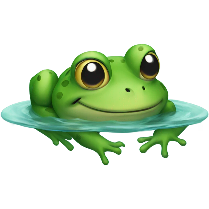 Frog on water emoji