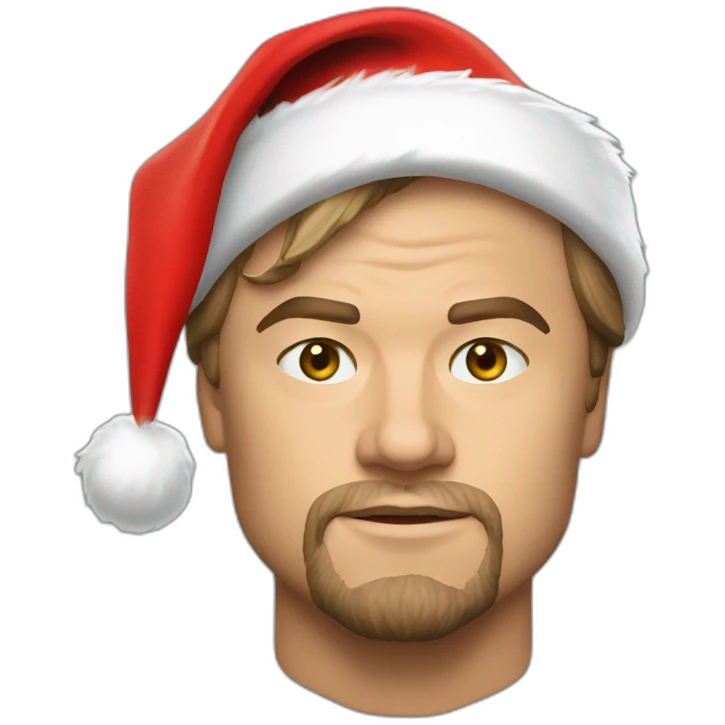 leonardo dicaprio santa hat emoji