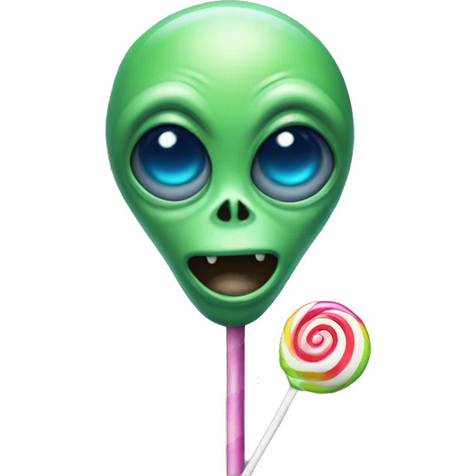 Alien with a lollipop  emoji