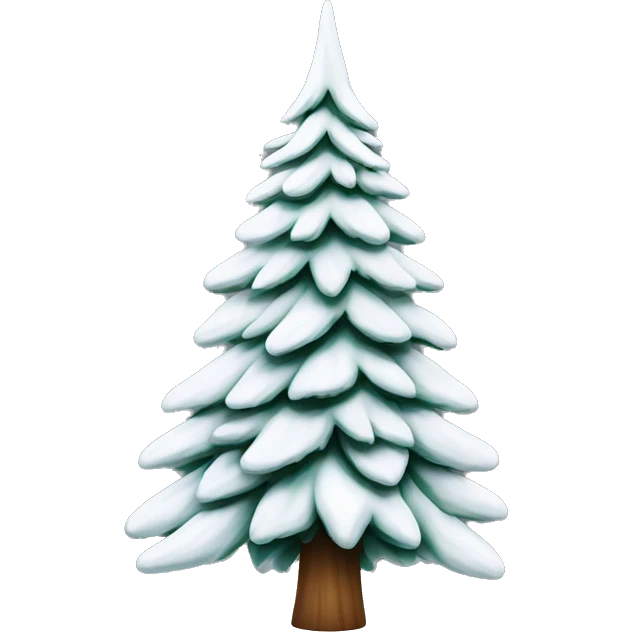  actual white fir christmas tree isolated.  emoji