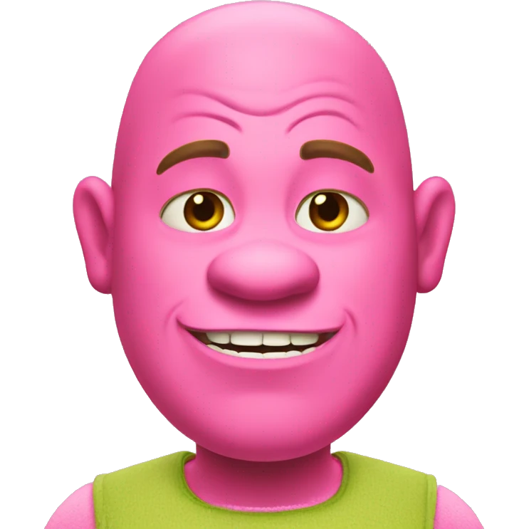 Shrek in pink emoji