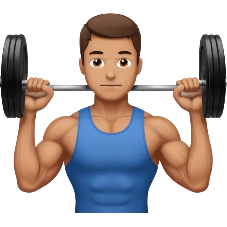 create a hand drawn icon fine line style with a men doing gym emoji