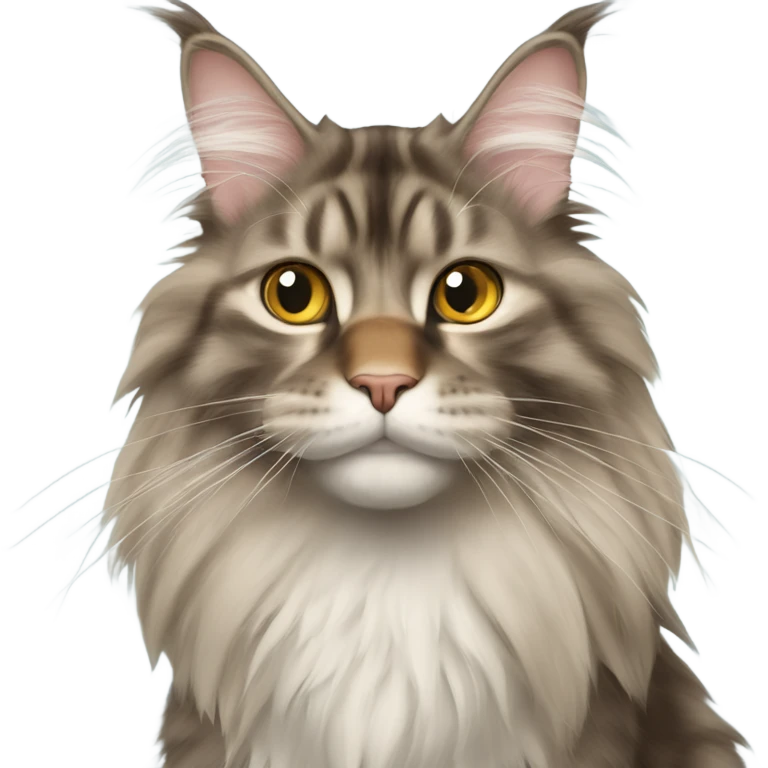 Maine Coon cat shows thumbs down emoji