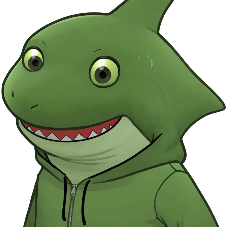Make a emoji of a shark with a hoodie  emoji