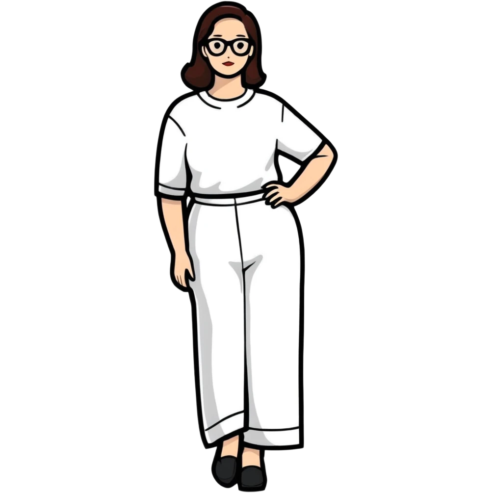 woman with exaggerated proportions emoji