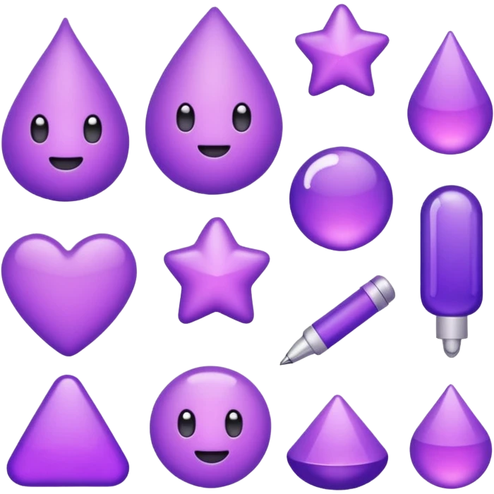Cute purple things emoji
