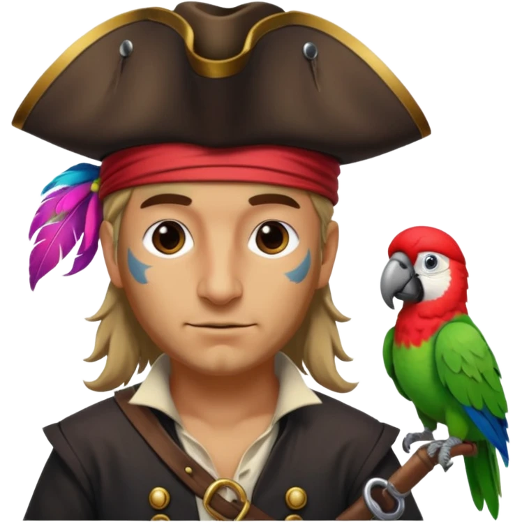pirate and parrot emoji