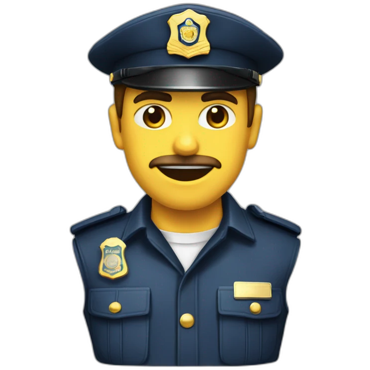 policia diciendo alto de frente emoji
