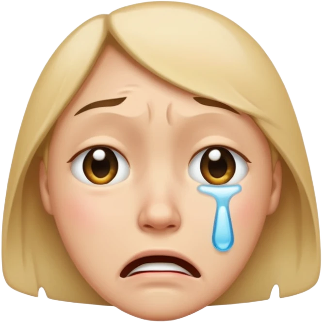 crying face emoji, expressive and clear emoji