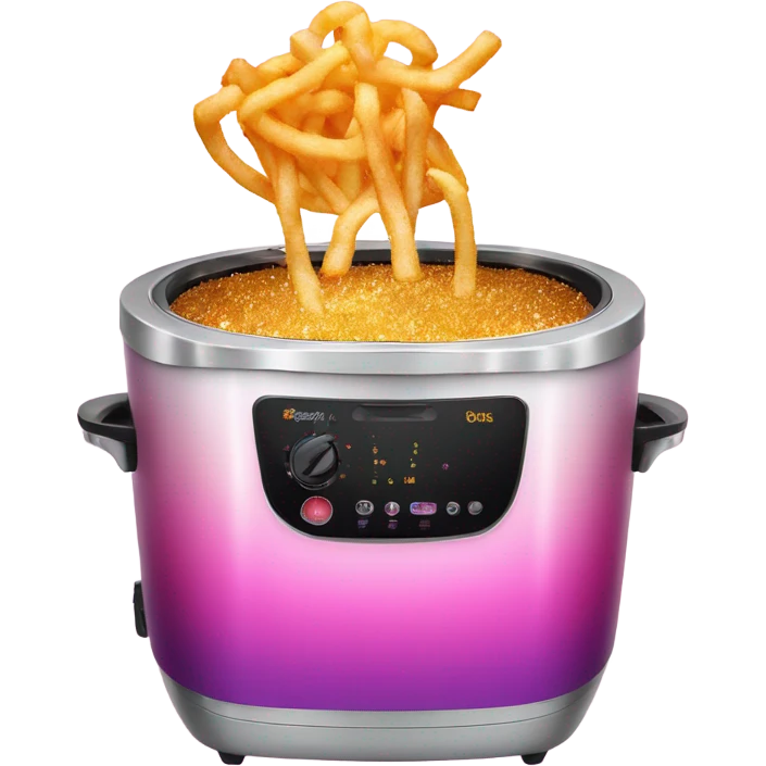 Pink ombre deep fryer with glitter  emoji