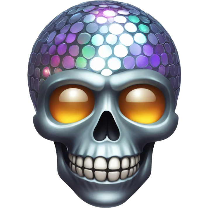 Disco ball skull emoji
