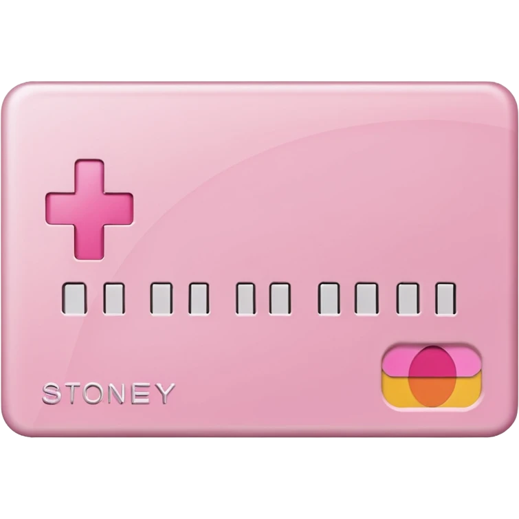 pink credit card that says stoney clover lane emoji