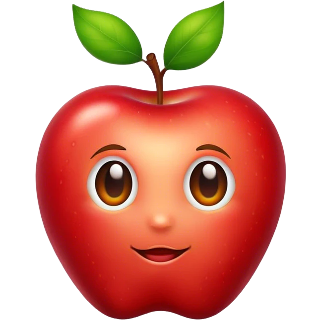eat apple emoji