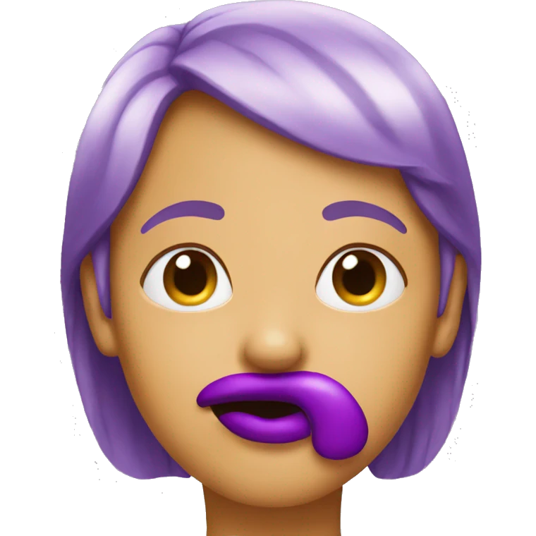 Purple kiss emoji  emoji