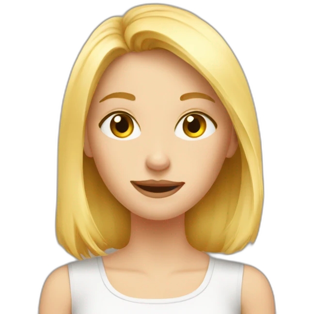 Fille blonde allergique aux chats emoji