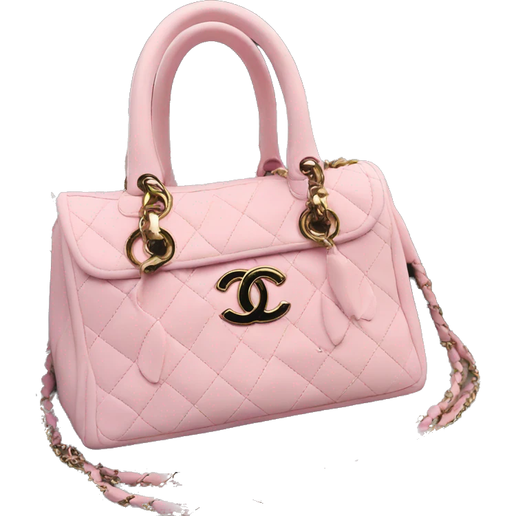 Bag Chanel pink cute emoji