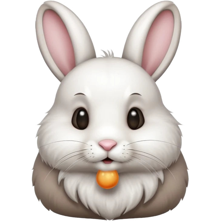 bunny rabbit with fluffy tail emoji