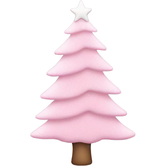 pastel pink christmas tree emoji