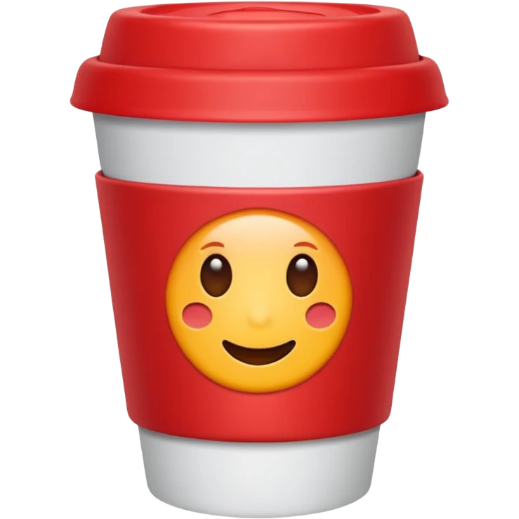 red plastic coffe emoji