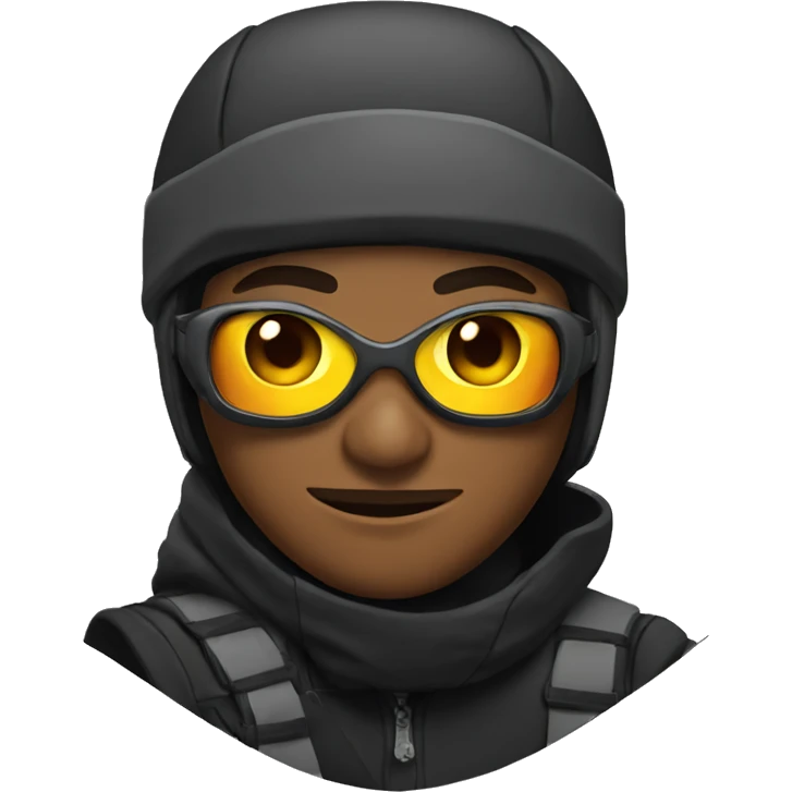 Snowboarding ninja emoji