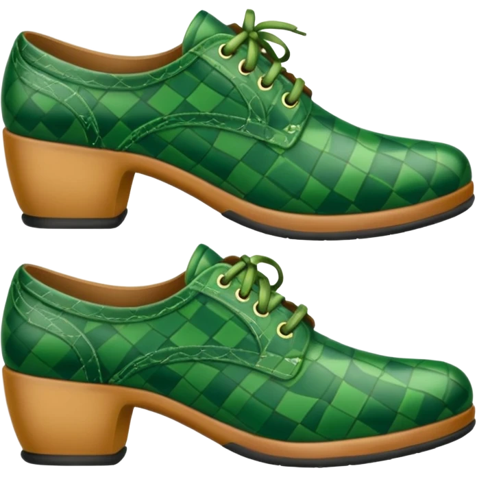 green patterned shoes  emoji