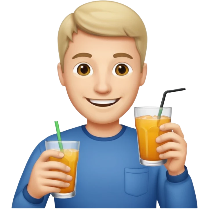 man with drink emoji