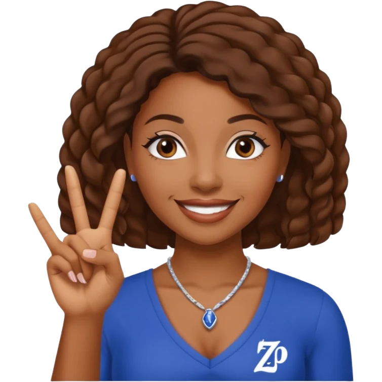 Zeta Phi Beta Sorority black women emoji. Use our hand sign emoji