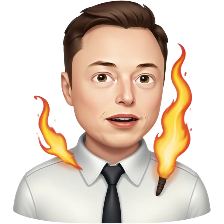 Elon Musk getting whipped emoji