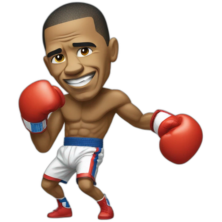 obama fait la boxe emoji