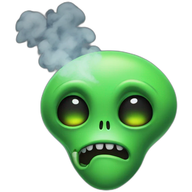 alien smoke emoji