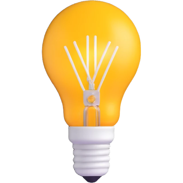 light bulb with idea inspiration emoji