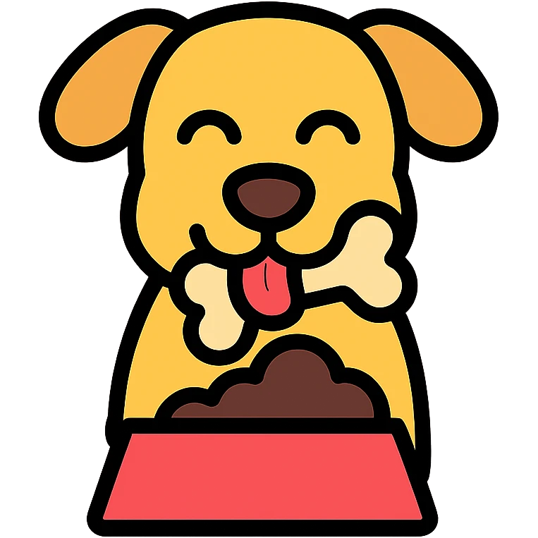 a dog eating something tasty emoji