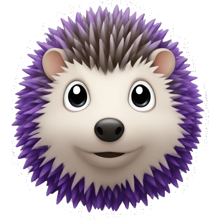 hedgehog purple emoji