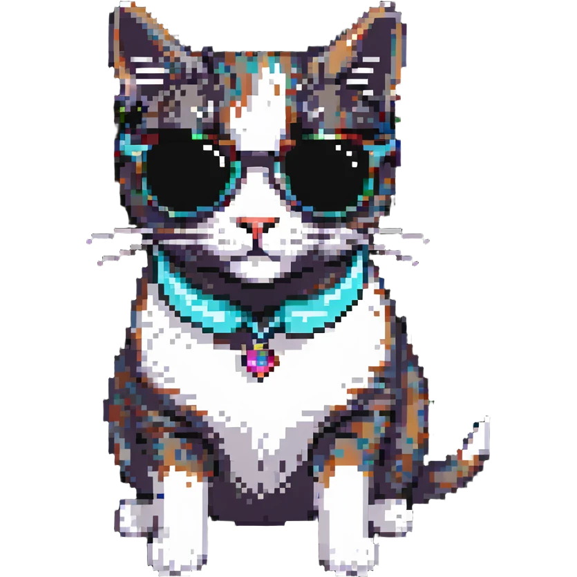 a cat wearing sunglasses emoji