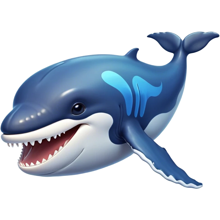 Cinematic Comical Humpback Whale Portrait Emoji, Head tilted dramatically with an exaggeratedly shocked expression, featuring a massive yet graceful body with wide, comically expressive eyes full of playful disbelief and animated pectoral fins, Simplified yet hilariously expressive features, highly detailed, glowing with a slightly sassy oceanic glow, high shine, dramatic yet playful, stylized with an air of cheeky marine mischief, soft glowing outline, capturing the essence of a meme-worthy humpback whale that looks ready to make waves with its hilariously dramatic antics! emoji