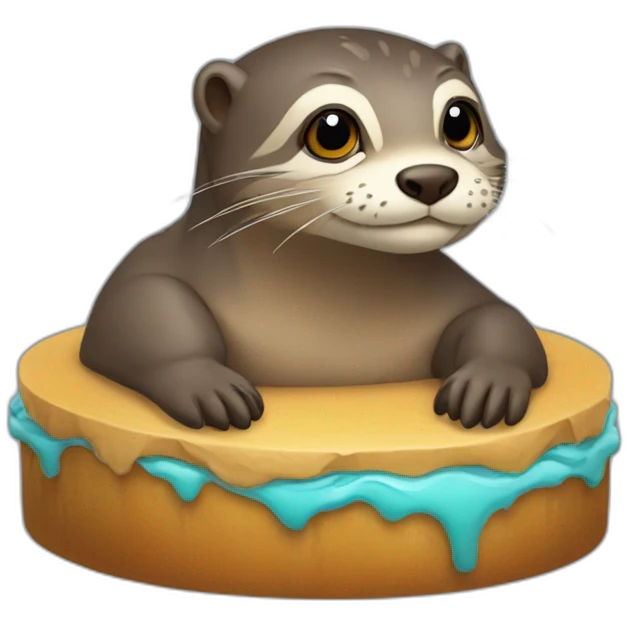 Loutre sur tortu emoji