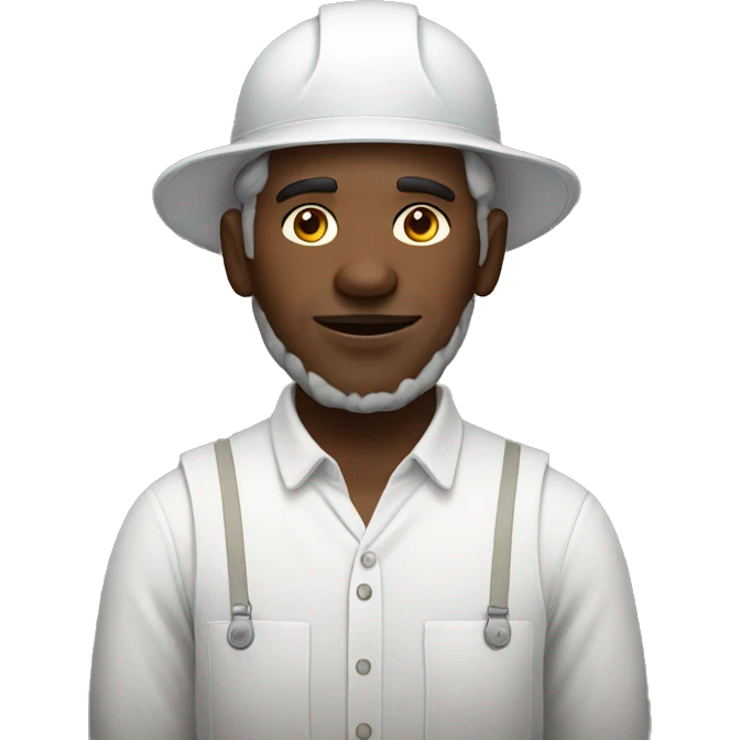 cotton worker white man emoji