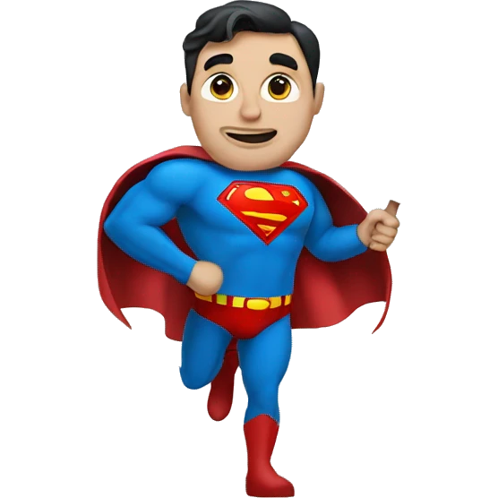 Superman holding a sign emoji