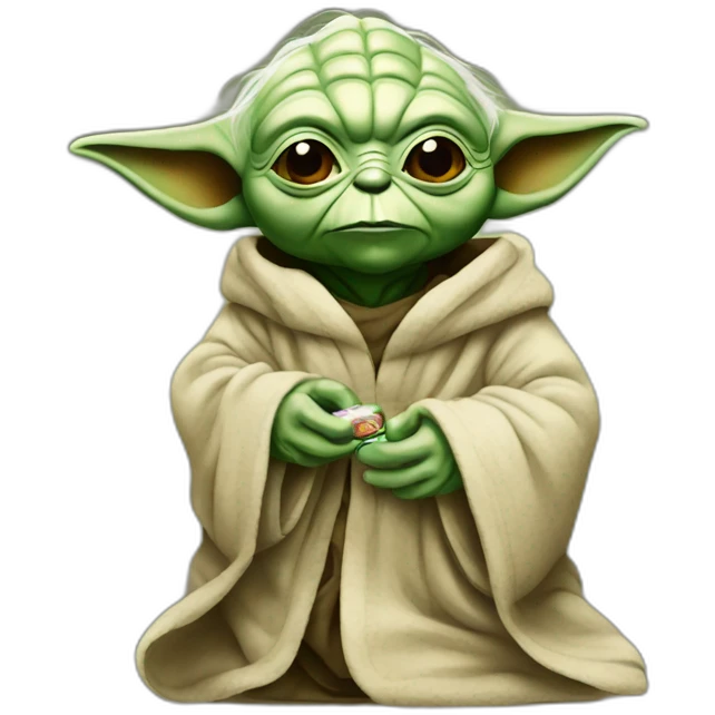 Yoda with condoms emoji