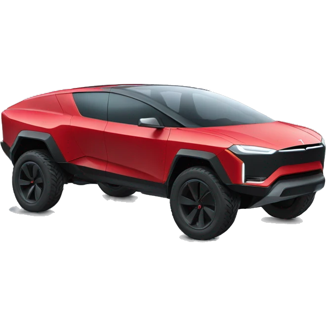 Le cybertruck tesla volant emoji
