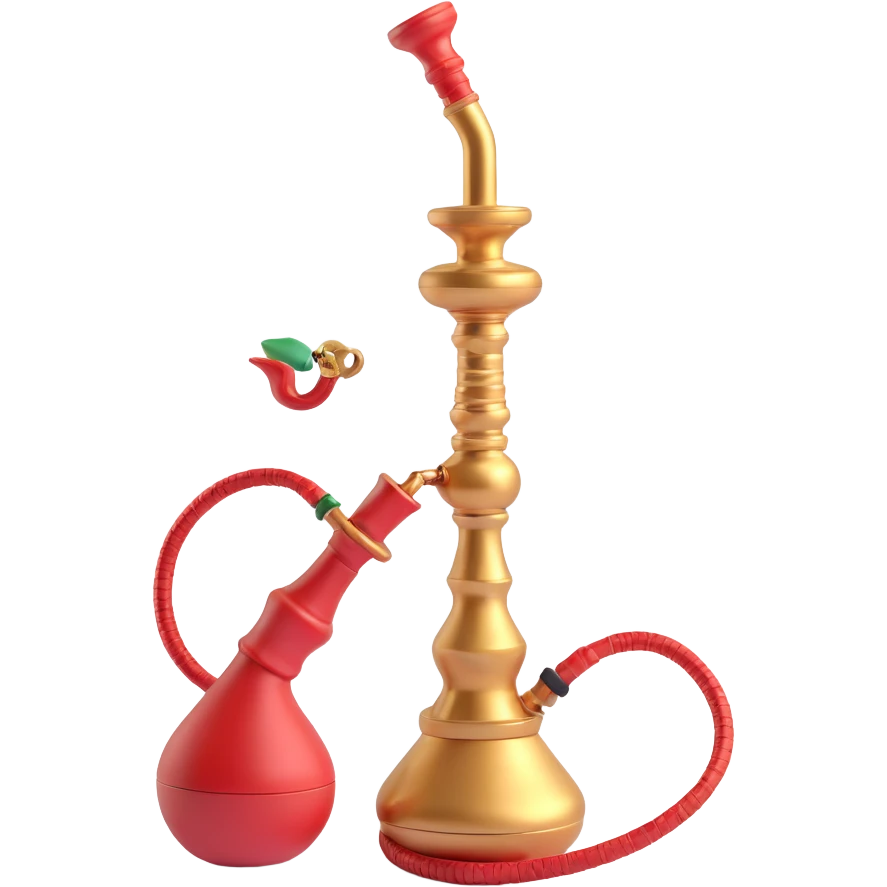 3D hookah, simple, no extra details, classic look, neutral colors emoji