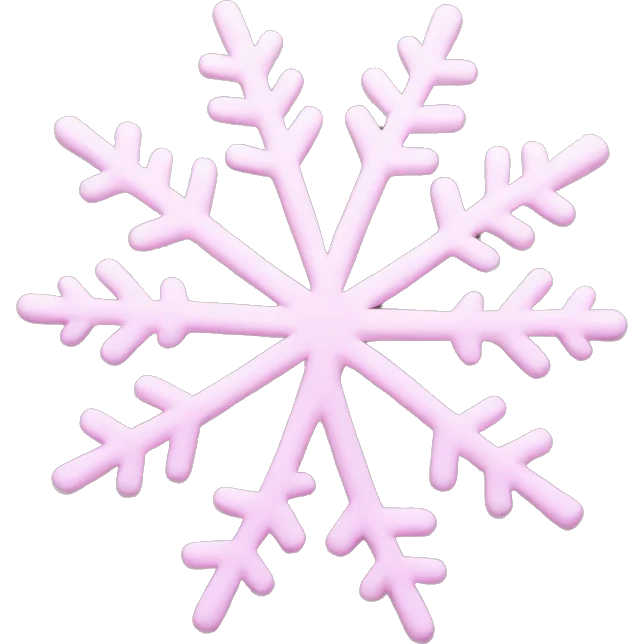 pastel pink snowflake  emoji