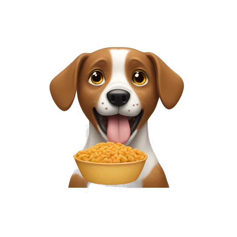 dog eating food emoji
