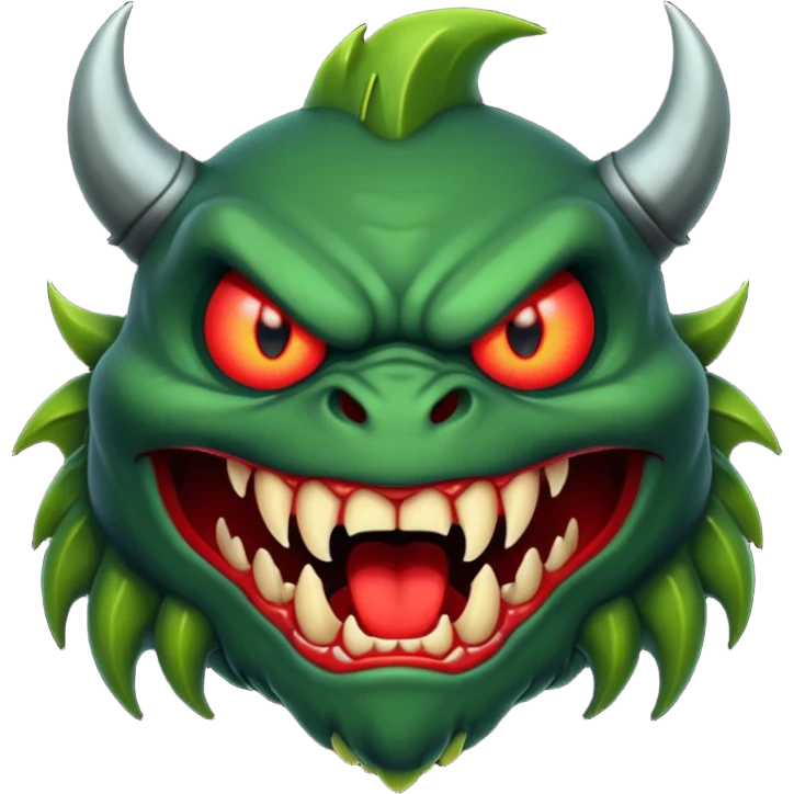 A very big scary monster emoji