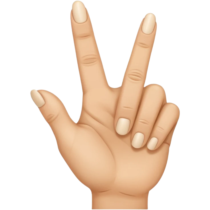 The index finger wrapped by the middle finger emoji