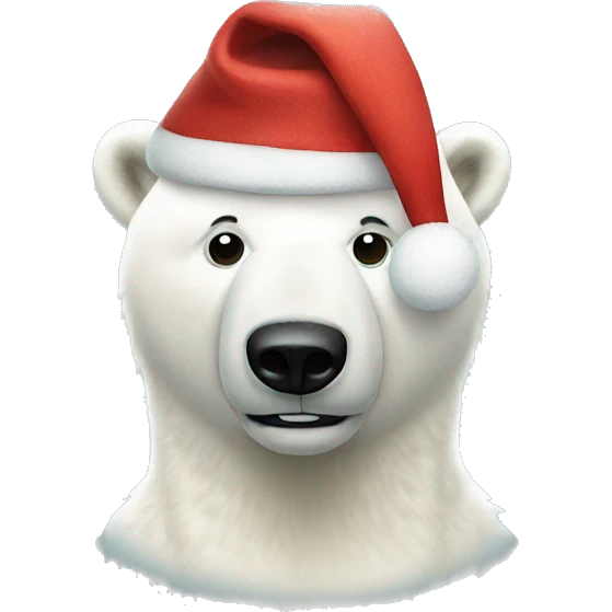 polar bear christmas emoji